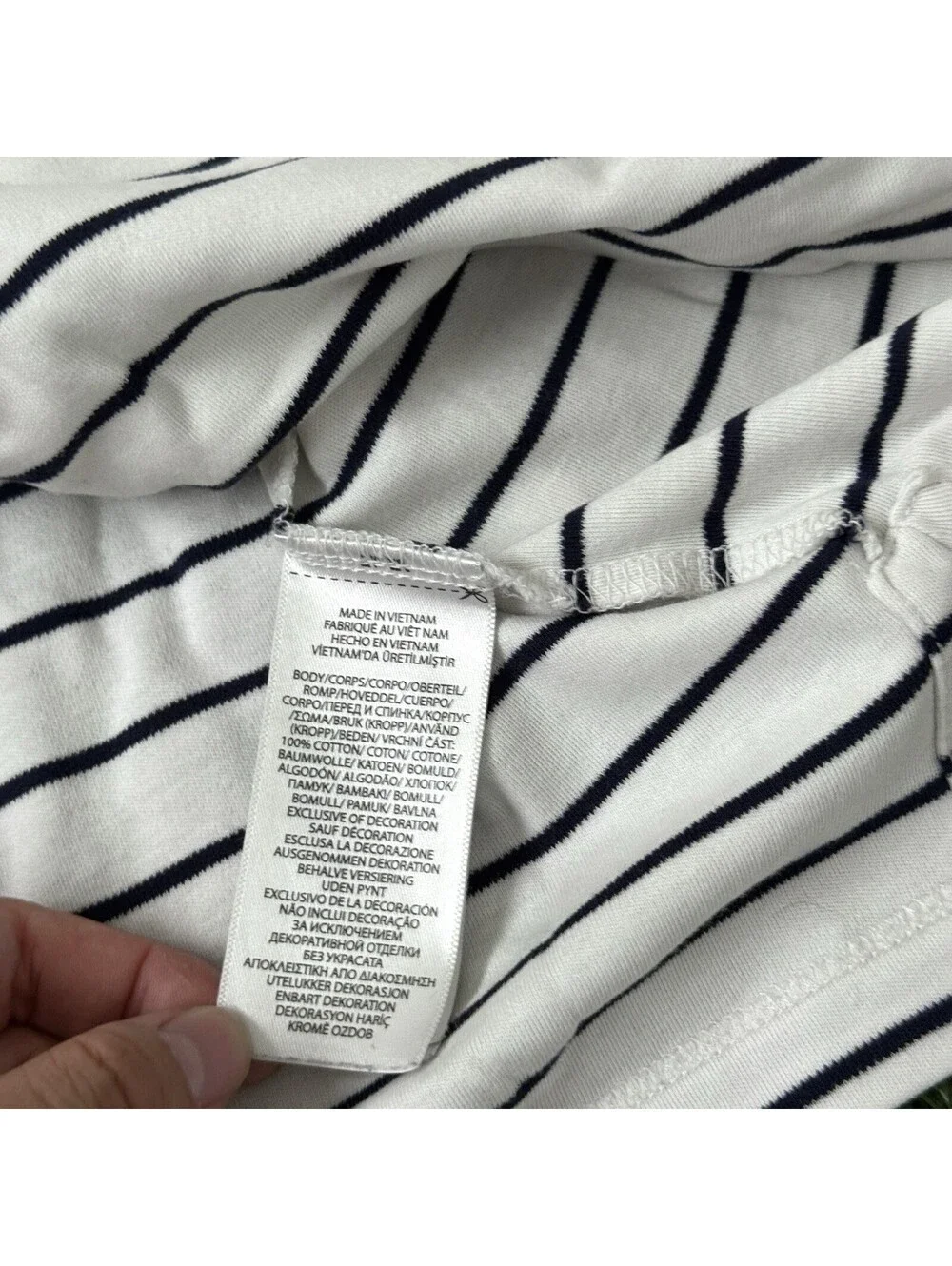 Polo Ralph Lauren Men S Classic Fit White Navy Striped Polo Shirt Cotton Preppy